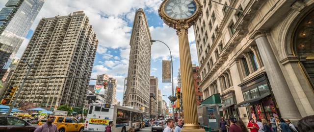 Quinta avenida y edificio Flatiron