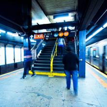 Entrada de metro en Brooklyn